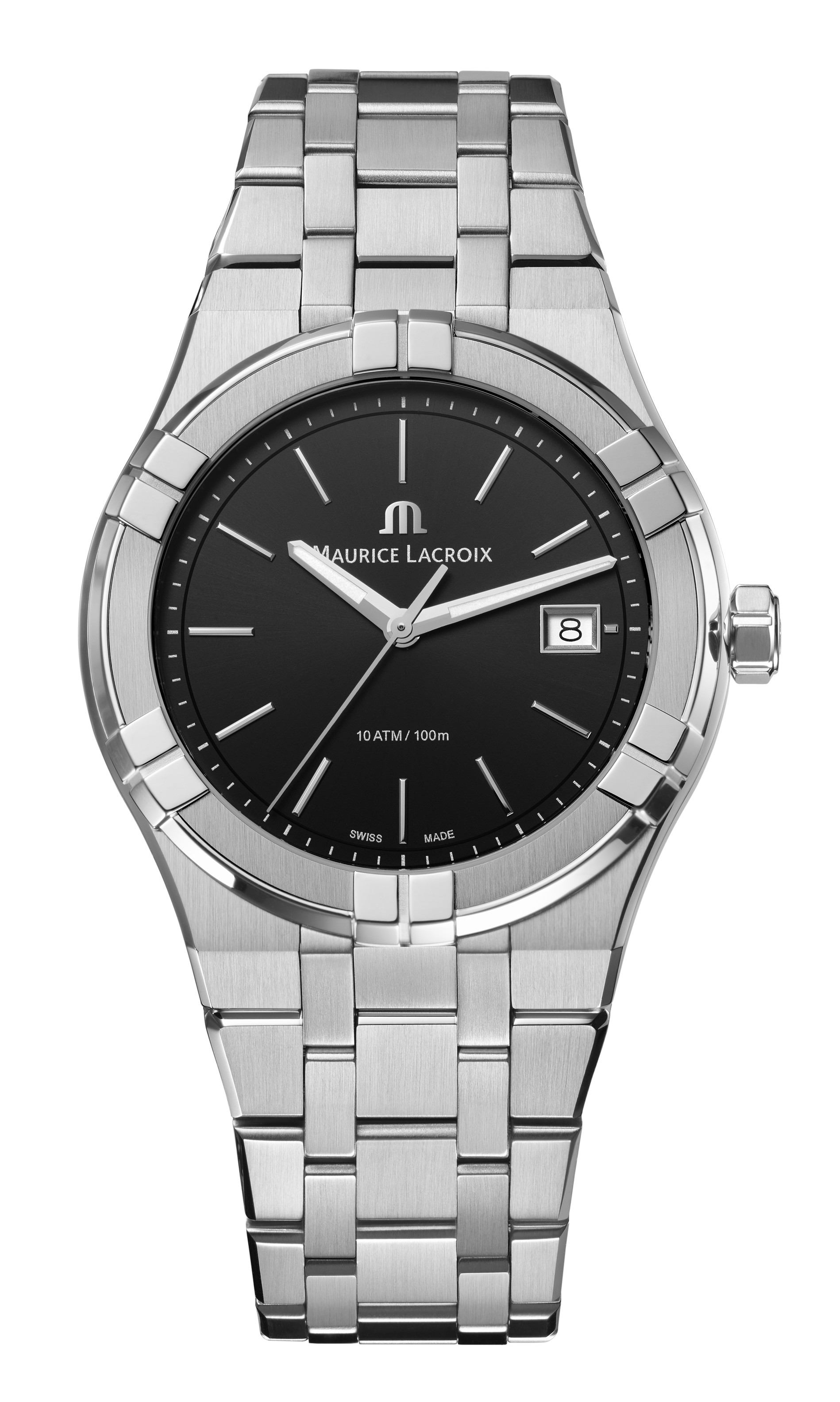 MAURICE LACROIX AIKON QUARTZ Мужские швейцарские часы, кварцевый механизм, сталь, 40 мм
