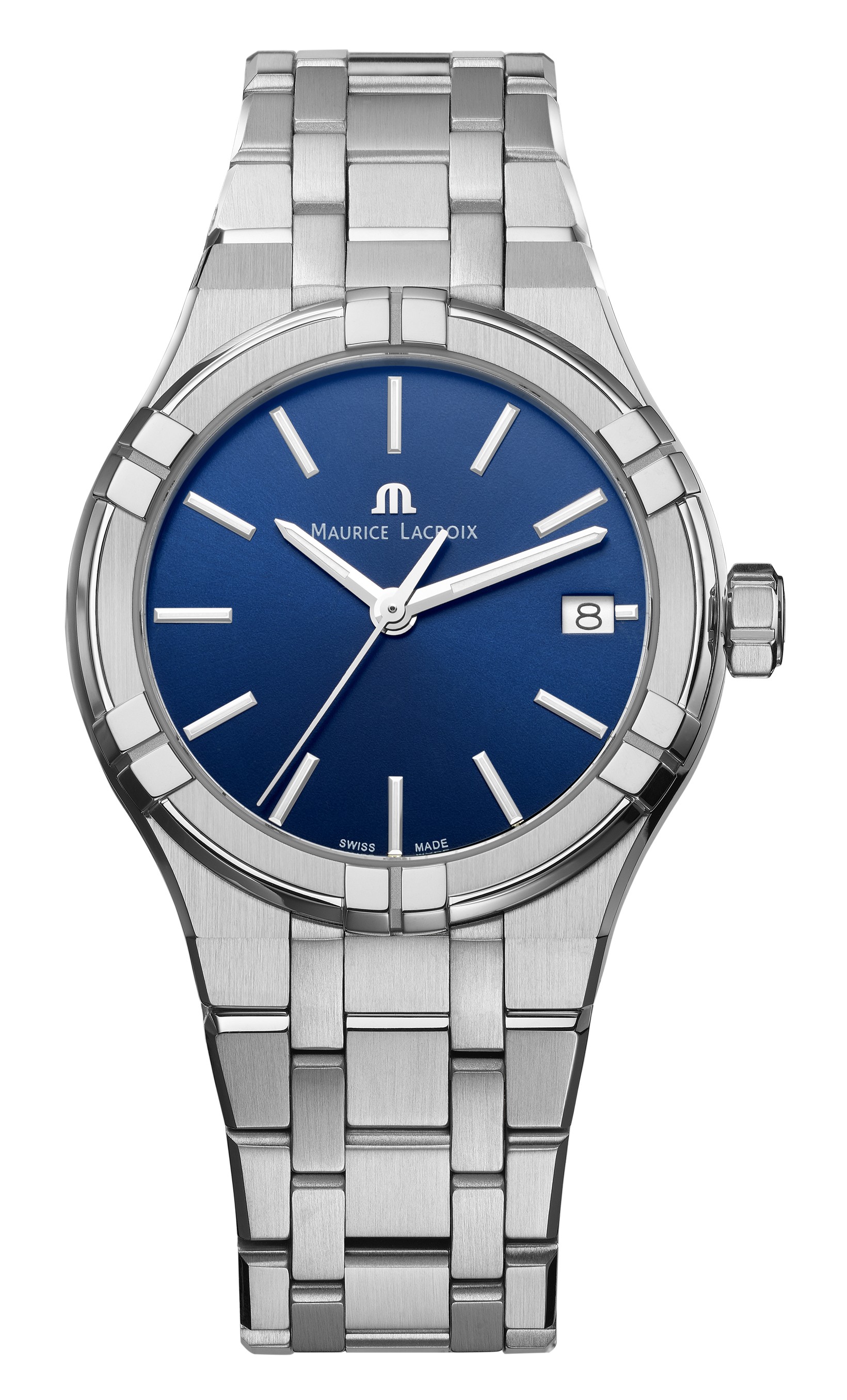 MAURICE LACROIX AIKON QUARTZ Мужские швейцарские часы, кварцевый механизм, сталь, 40 мм