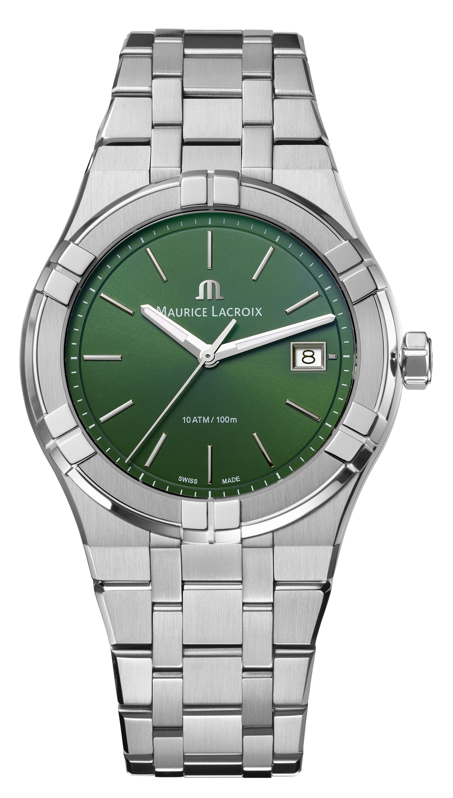 MAURICE LACROIX AIKON QUARTZ  Мужские швейцарские часы, кварцевый механизм, сталь, 40 мм