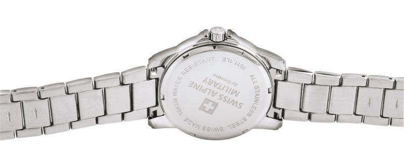 SWISS ALPINE MILITARY  Мужские швейцарские часы, кварцевый механизм, сталь, 40 мм