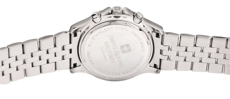 SWISS ALPINE MILITARY  Мужские швейцарские часы, кварцевый механизм, сталь, 42 мм