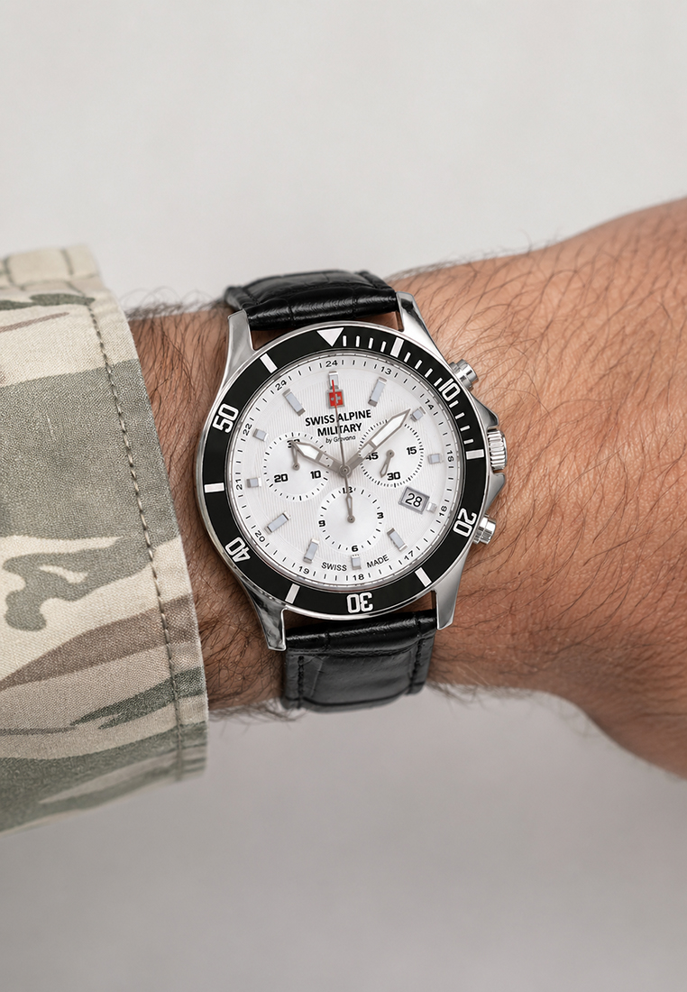 SWISS ALPINE MILITARY  Мужские швейцарские часы, кварцевый механизм, сталь, 42 мм