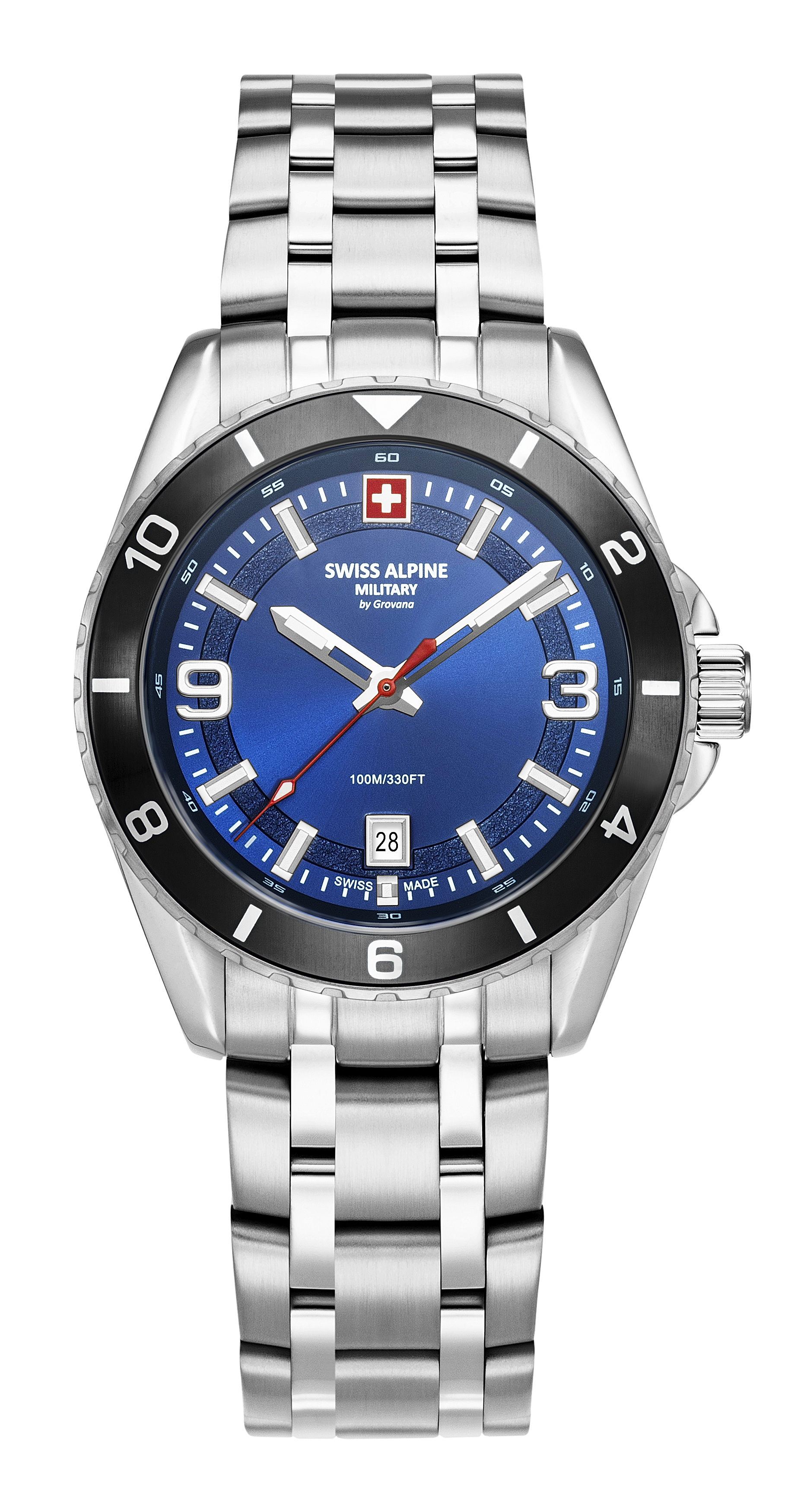 SWISS ALPINE MILITARY   Мужские швейцарские часы, кварцевый механизм, сталь, 42 мм