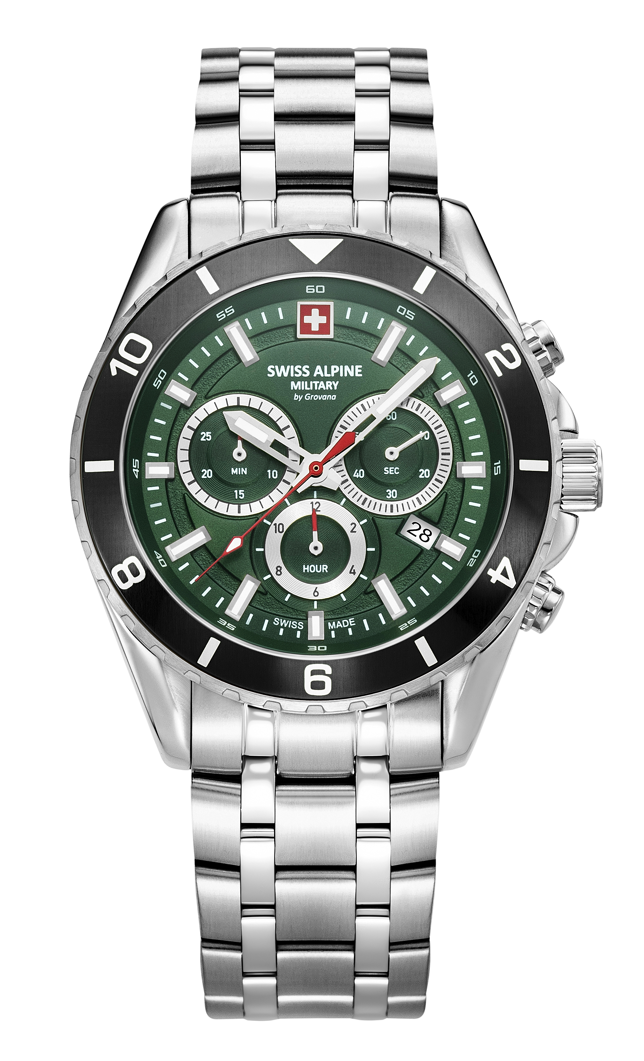 SWISS ALPINE MILITARY   Мужские швейцарские часы, кварцевый механизм, сталь, 43 мм
