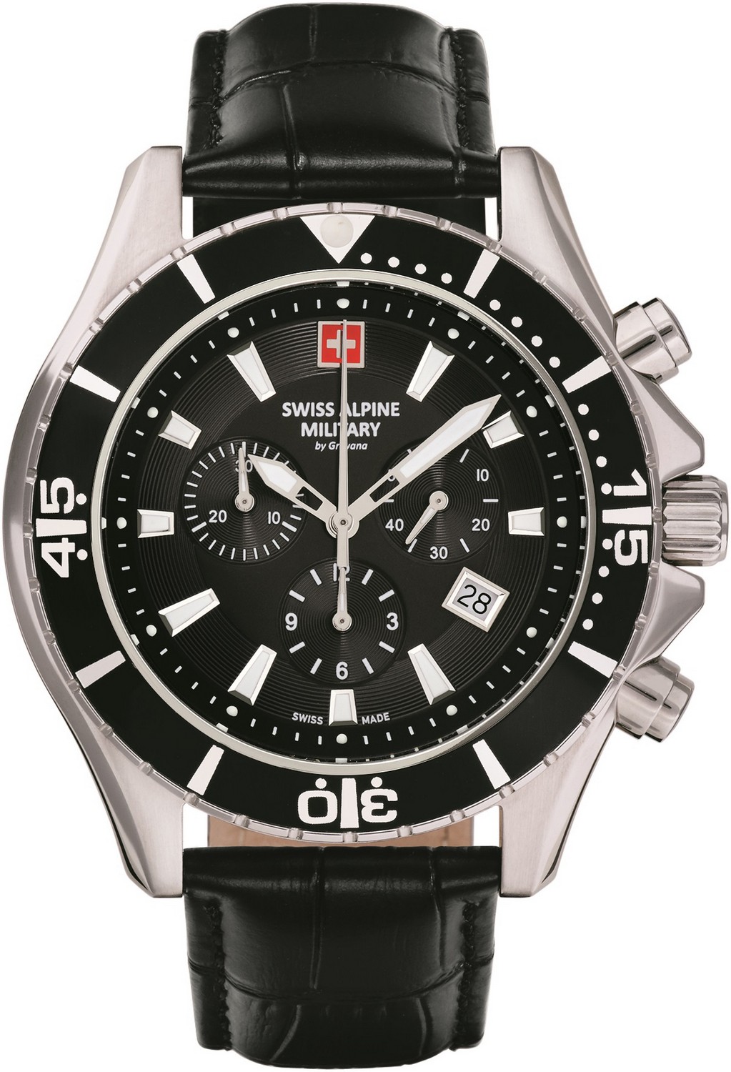 SWISS ALPINE MILITARY  Мужские швейцарские часы, кварцевый механизм, сталь, 44 мм