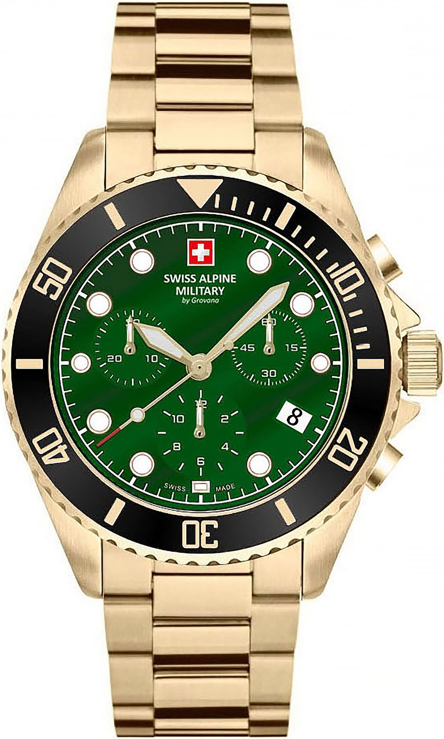 SWISS ALPINE MILITARY  Мужские швейцарские часы, кварцевый механизм, сталь с покрытием, 42 мм
