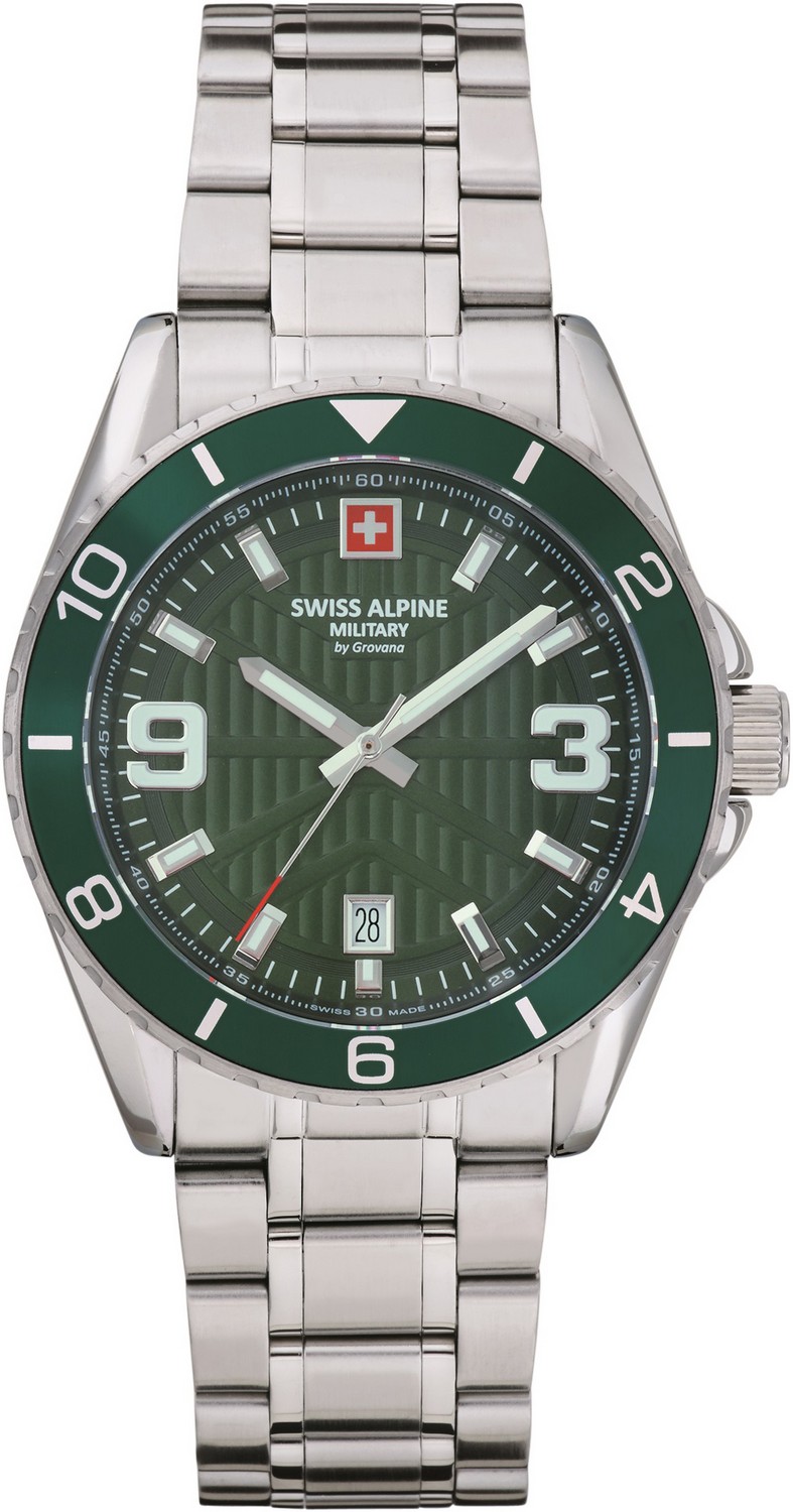 SWISS ALPINE MILITARY  Мужские швейцарские часы, кварцевый механизм, сталь, 42 мм