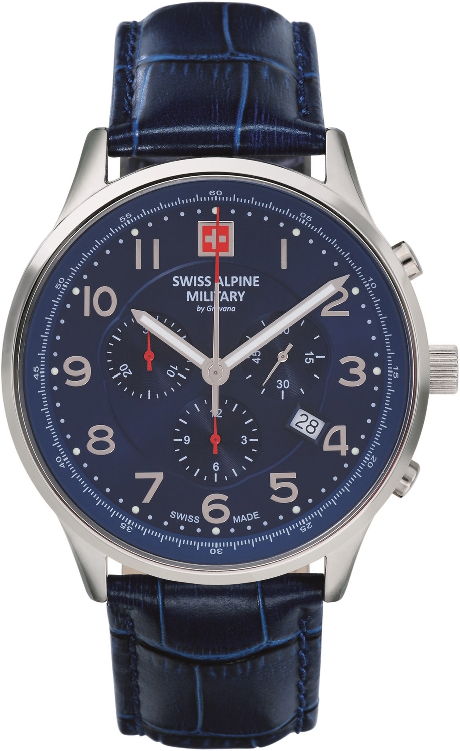 SWISS ALPINE MILITARY  Мужские швейцарские часы, кварцевый механизм, сталь, 43 мм