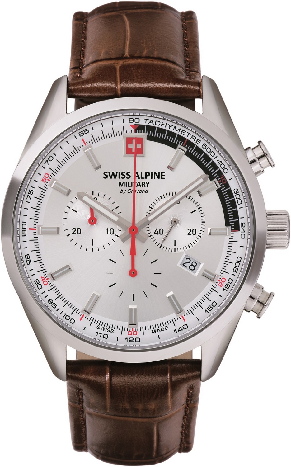 SWISS ALPINE MILITARY  Мужские швейцарские часы, кварцевый механизм, сталь, 43 мм