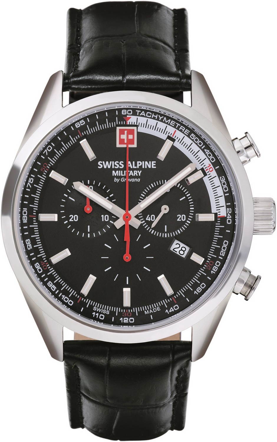 SWISS ALPINE MILITARY  Мужские швейцарские часы, кварцевый механизм, сталь, 43 мм