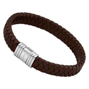 Men Basic Браслет(LS1518-2/1) Мужской браслет Lotus, кожа и сталь 316L