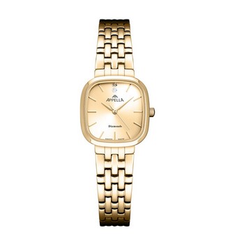 Женские часы Appella Diamond Band L50030.1111DQ  швейцарские часы, кварцевый механизм, сталь с покрытием, 24 x 24 мм