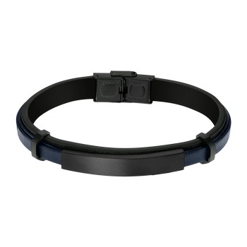 Men Basic Браслет(LS2401-2/1) Мужской стальной браслет Lotus синего цвета со вставками из стали с частично черным покрытием