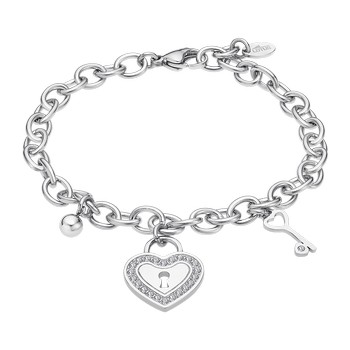 Woman's Heart Браслет(LS2188-2/1) Женский браслет Lotus из нержавеющей стали и вставками из циркония