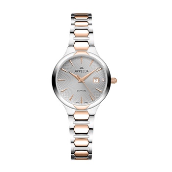Женские часы Appella Diamond Band L50010.R117DQ Женские швейцарские часы, кварцевый механизм, сталь с покрытием, 31 мм