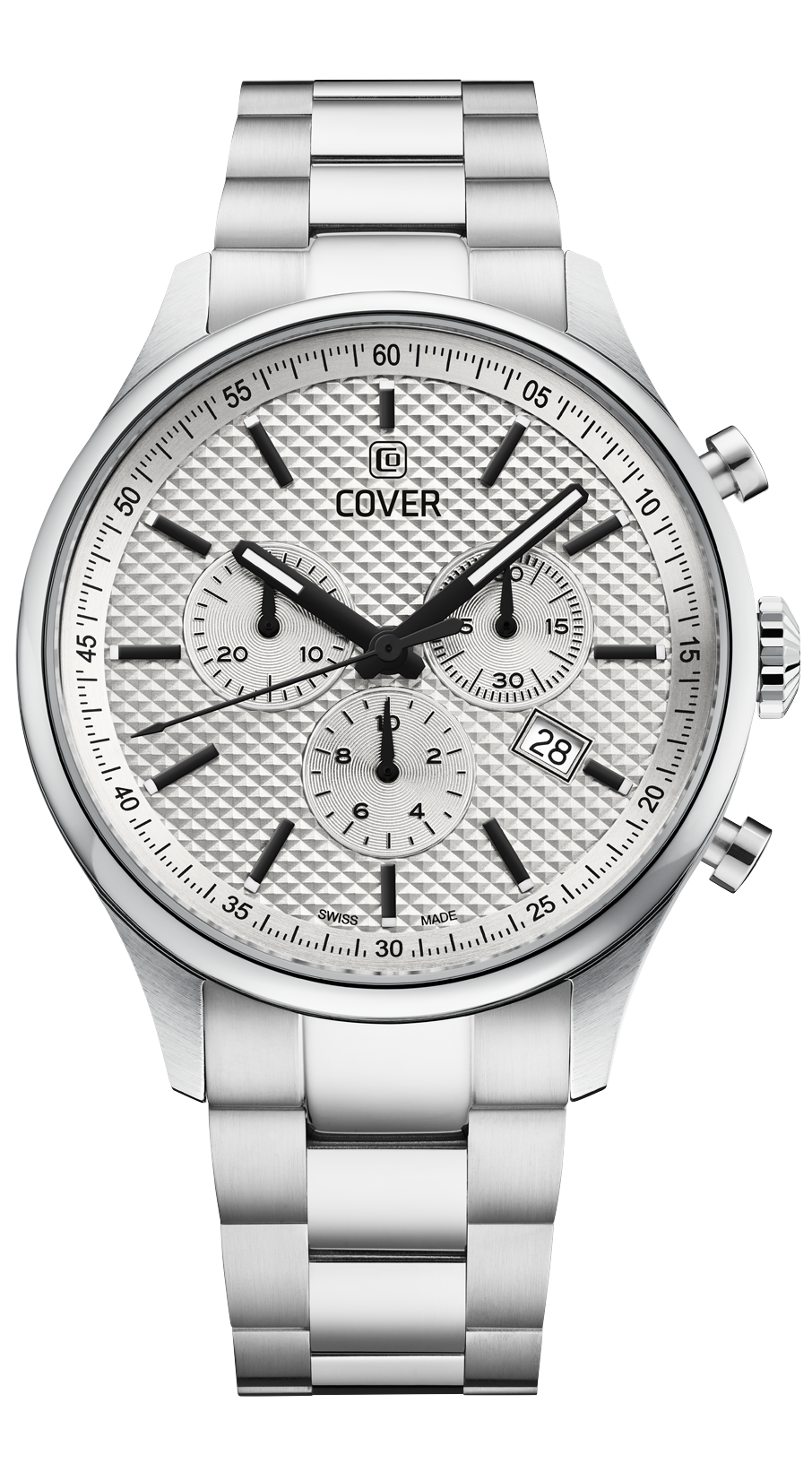 Мужские часы Cover CHAPMAN CHRONO II CO220.02 Мужские швейцарские часы, кварцевый механизм, сталь, 42.5 мм