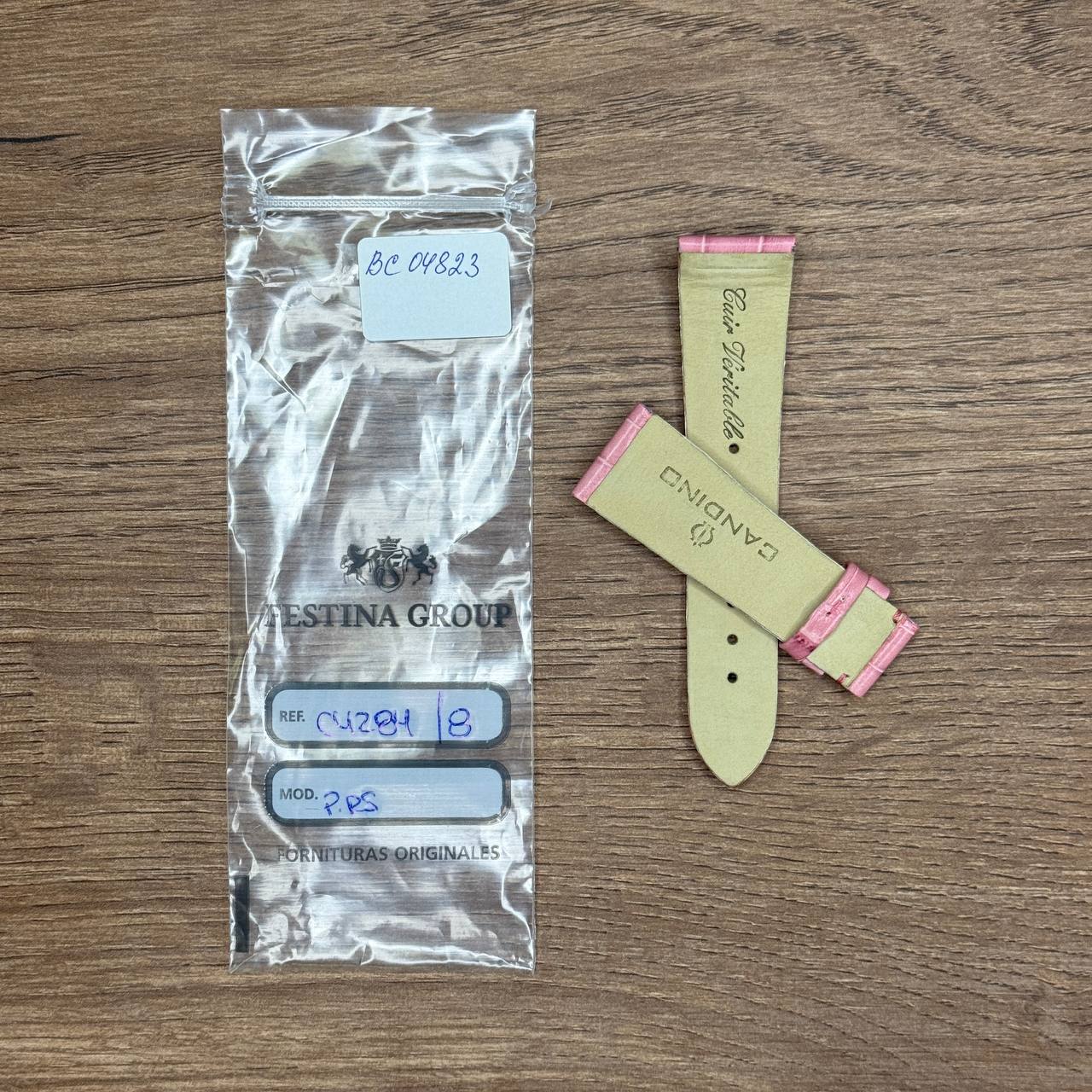 Ремешок для часов Candino, натуральная кожа, розовый 22 мм, для C4283, С4284 Кожаные ремешки - стильные, надёжные и долговечные, способные составить достойную пару часам со стальным корпусом или часам из титана. Аксессуары из кожи не рекомендуется использовать в воде. У нас присутствуют только высококачественные материалы и оригинальный товар от производителя