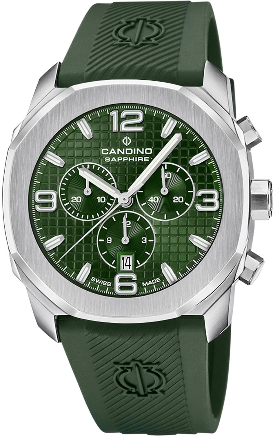 Мужские часы Candino Gents Sport C4774/5 Мужские швейцарские часы, кварцевый механизм, сталь, 44 мм