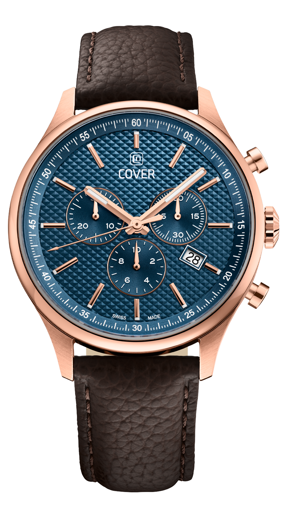 Мужские часы Cover CHAPMAN CHRONO II CO220.09 Мужские швейцарские часы, кварцевый механизм, сталь с покрытием, 42.5 мм