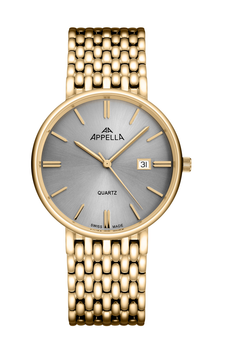 Мужские часы Appella Classic Pairs L12007.1117Q Мужские швейцарские часы, кварцевый механизм, сталь с покрытием, 37,5 мм