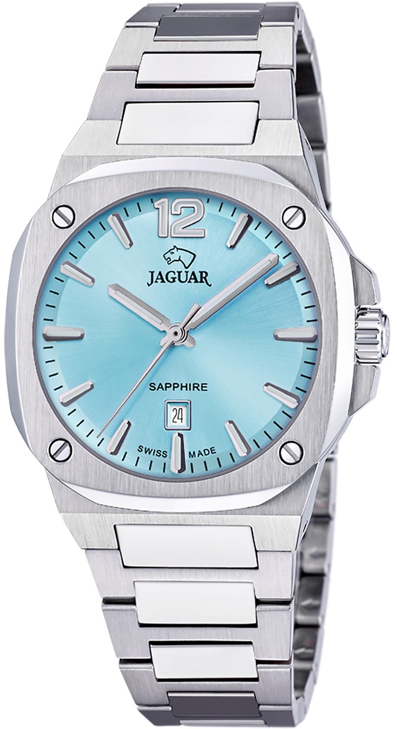 Женские часы Jaguar ROND CARRE J1027/2 Женские швейцарские часы, кварцевый механизм, сталь, 34,3*34,3 мм