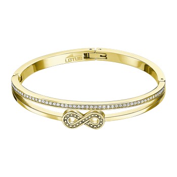 Bliss Браслет(LS2121-2/2) Женский браслет Lotus из стали с золотистым покрытием и вставками из циркония 