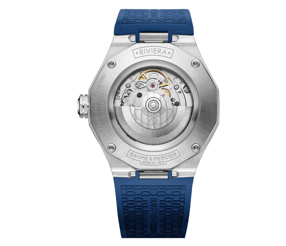 Ремешок для часов Baume & Mercier RIVIERA, синий кучук  оригинальный товар от производителя Ремешок  из каучука синий Baume & Mercier Riviera , оригинальный товар от производителя. Со встроенным креплением к корпусу. 