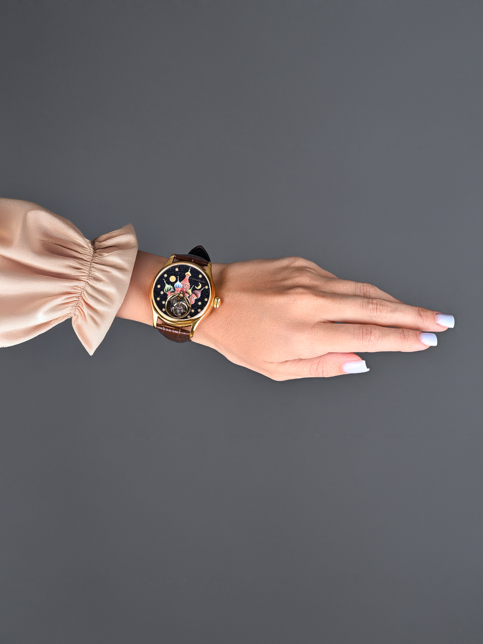 Часы ALEXANDER DIAGAN  Tourbillon St. Basils Cathedral, Механизм: оригинальный турбийон 