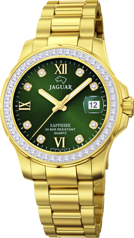 Женские часы Jaguar Woman J895/2 Женские швейцарские часы, кварцевый механизм, сталь с покрытием, 34,5 мм
