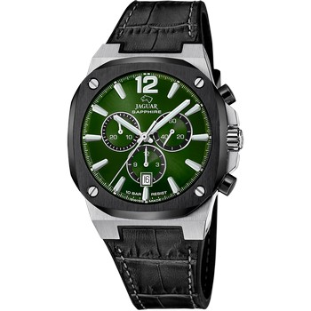 Мужские часы Jaguar ROND CARRE J1026/5 Мужские швейцарские часы, кварцевый механизм, сталь, 43*43 мм