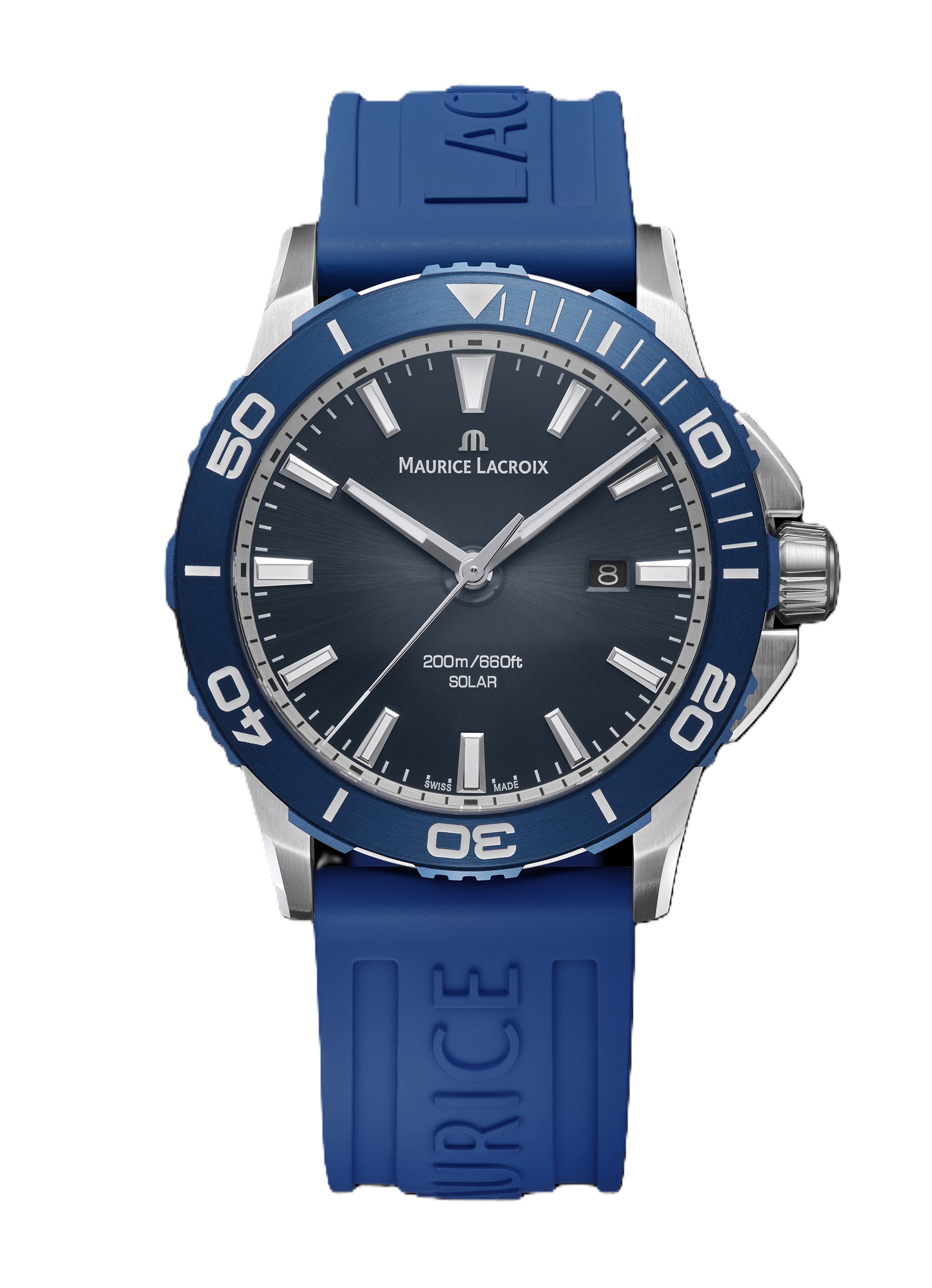 Мужские часы Maurice Lacroix Pontos S Solar PT1008-SSL40-430-4  Мужские швейцарские часы, кварцевый механизм, сталь, 42 мм