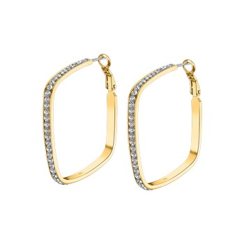 Urban Woman Серьги(LS2357-4/2) Серьги Lotus из нержавеющей стали с золотистым покрытием и вставками из циркония