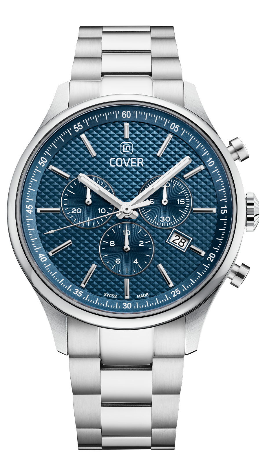 Мужские часы Cover CHAPMAN CHRONO II CO220.03 Мужские швейцарские часы, кварцевый механизм, сталь, 42.5 мм