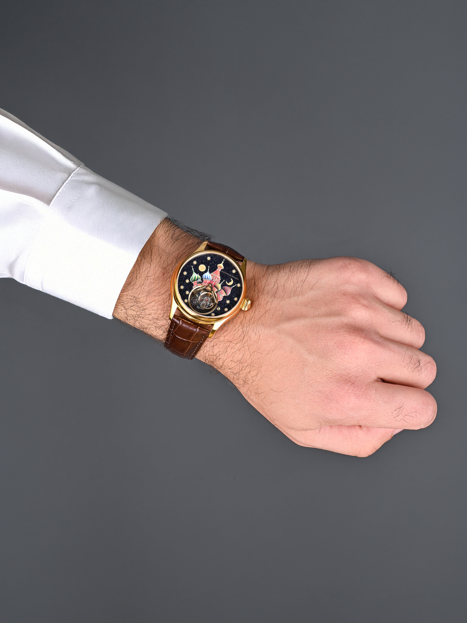 Часы ALEXANDER DIAGAN  Tourbillon St. Basils Cathedral, Корпус: нержавеющая сталь с PVD покрытием
