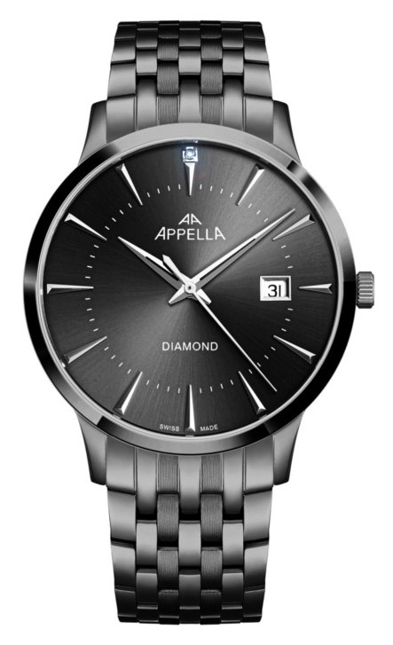 Мужские часы Appella Classic Pairs L12003.S196DQ  швейцарские часы, кварцевый механизм, сталь с покрытием, 40 мм