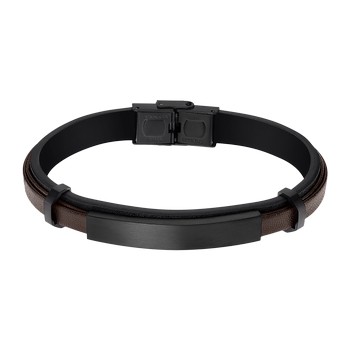 Men Basic Браслет(LS2401-2/2) Мужской коричневый браслет Lotus из стали с черным покрытием