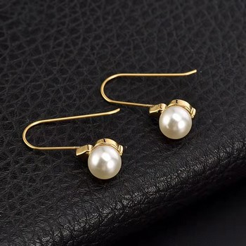 Серьги(LC.E.01297.180) Серьги Lee Cooper из стали с желтым покрытием с жемчугом
